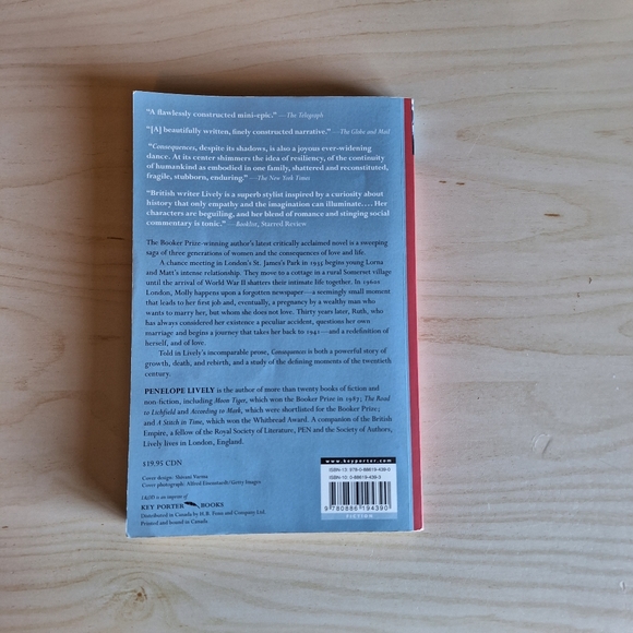 Consequences by Penelope Lively Acclaimed Author Fiction Novel - Picture 2 of 5